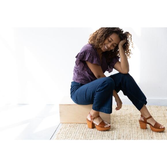 FORTRESS OF INCA Hannah Heeled Sandals in Brown Size 37 casual summer ankle - Picture 1 of 8